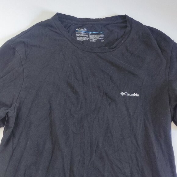 Columbia lightweight T-shirt black men's size M Tall - Picture 2 of 7